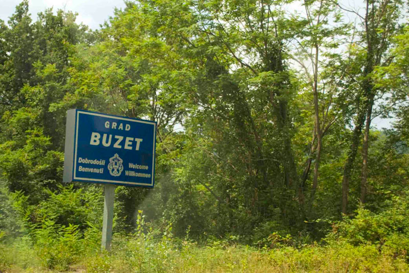 Buzet city sign